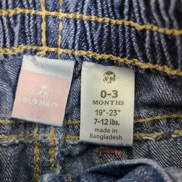 LOT of Baby Girl Jeans and Short Sleeve Onesie Size 0-3 months - Picture 4 of 16